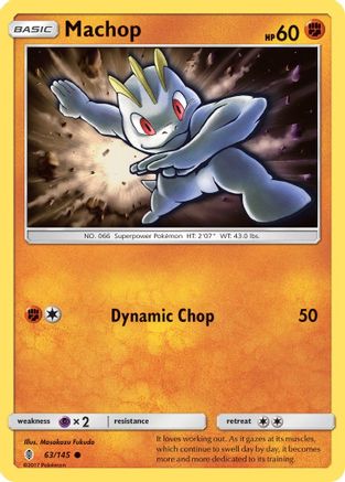 Machop (63) Reverse Holofoil - Guardians Rising