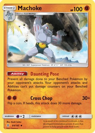 Machoke (64) Reverse Holofoil - Guardians Rising
