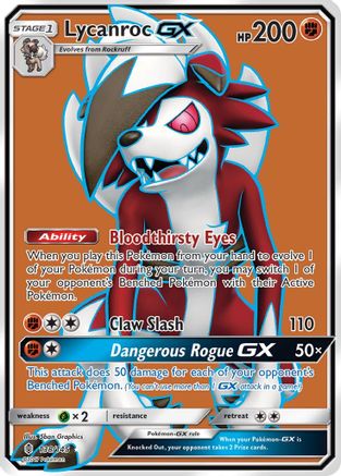 Lycanroc GX (Full Art) (138) Holofoil - SM  Guardians Rising