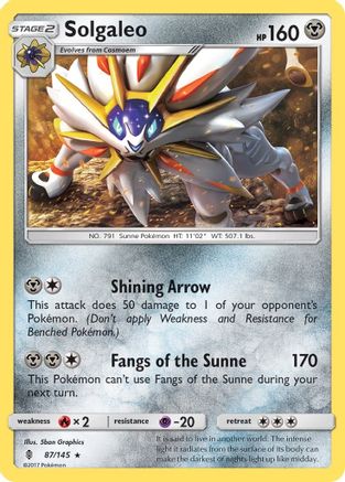 Solgaleo (87) Reverse Holofoil - SM  Guardians Rising