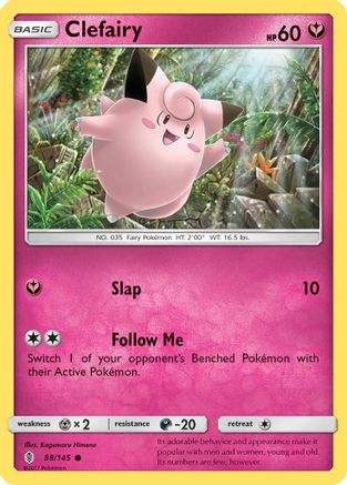 Clefairy (88) Reverse Holofoil - SM  Guardians Rising