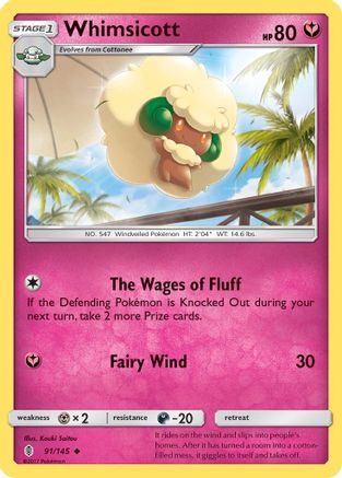 Whimsicott (91) Reverse Holofoil - Guardians Rising