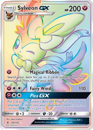 Sylveon GX (Secret) (158) Holofoil - SM  Guardians Rising