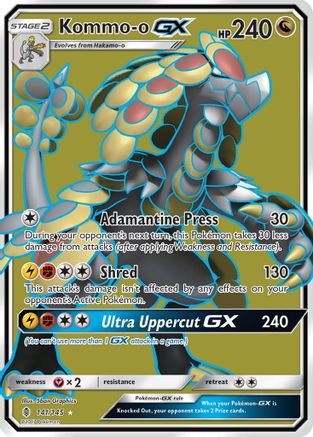 Kommo-o GX (Full Art) (141) Holofoil - Guardians Rising