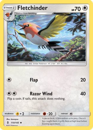 Fletchinder (110) Reverse Holofoil - Guardians Rising