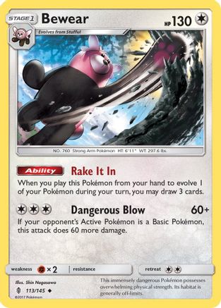 Bewear (113/145) [Sun & Moon: Guardians Rising] Reverse Holofoil