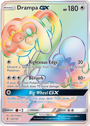 Drampa GX (Secret) (160) Holofoil - SM  Guardians Rising