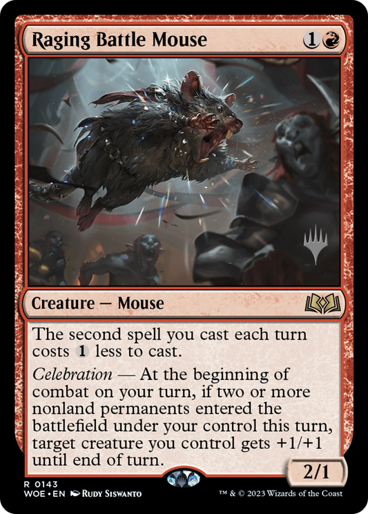 Raging Battle Mouse (Promo Pack) [Wilds of Eldraine Promos] Foil