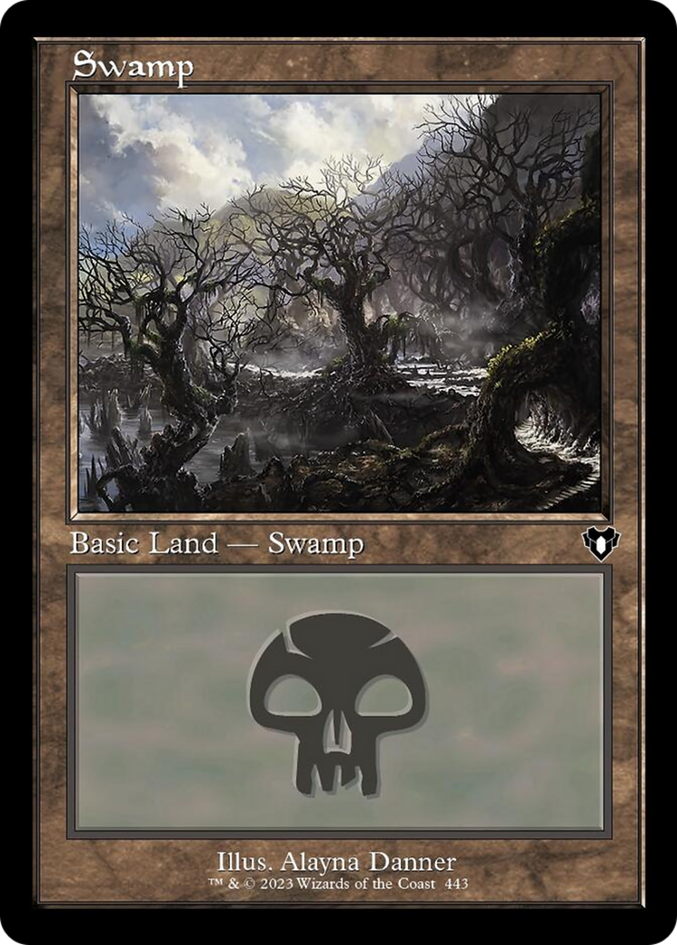 Swamp (443) (Retro) [Commander Masters] | Silver Goblin