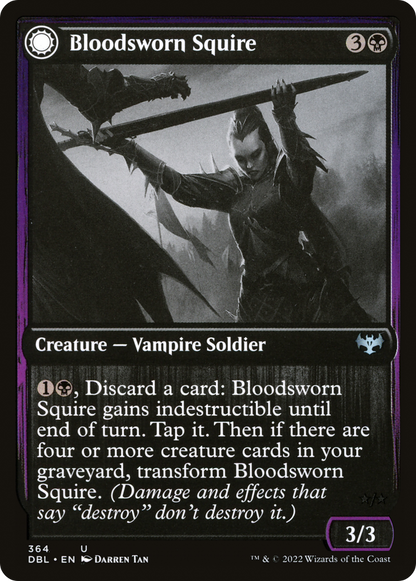 Bloodsworn Squire // Bloodsworn Knight [Innistrad: Double Feature] Foil