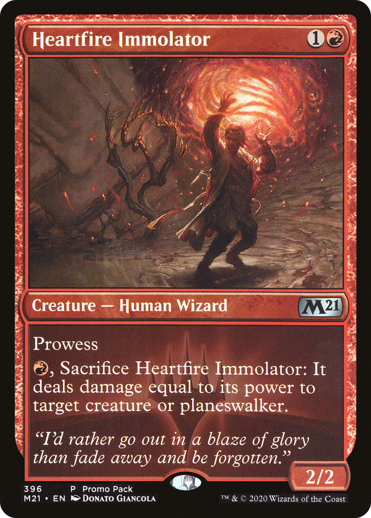 Heartfire Immolator (Promo Pack) [Core Set 2021 Promos] Foil
