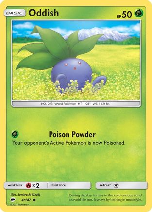 Oddish (4) Reverse Holofoil - Burning Shadows