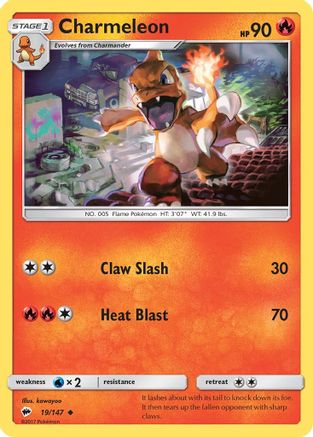 Charmeleon (19) Reverse Holofoil - Burning Shadows