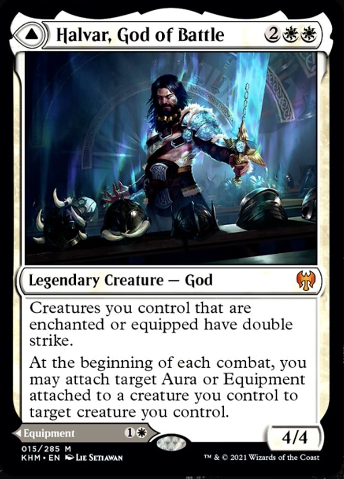 Halvar, God of Battle // Sword of the Realms [Kaldheim] Foil