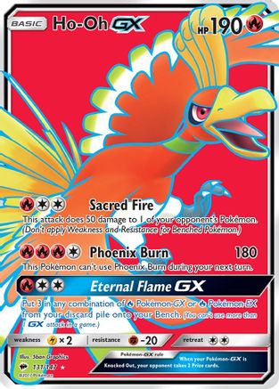 Ho-Oh GX (Full Art) (131) Holofoil - SM  Burning Shadows