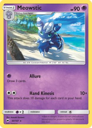 Meowstic (60) Reverse Holofoil - Burning Shadows