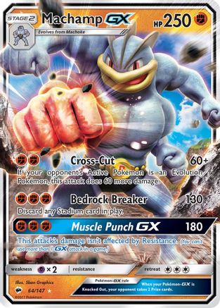 Machamp GX (64) Holofoil - SM  Burning Shadows