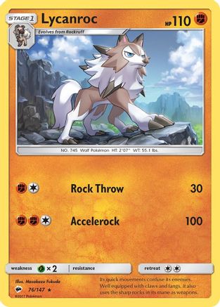 Lycanroc (76) Reverse Holofoil - Burning Shadows