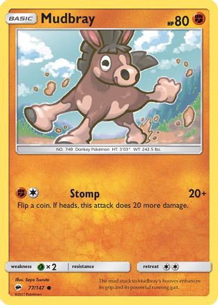 Mudbray (77) Reverse Holofoil - SM  Burning Shadows