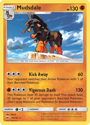 Mudsdale (78/147) [Sun & Moon: Burning Shadows] Reverse Holofoil