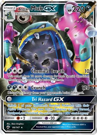 Alolan Muk GX (84) Holofoil - SM  Burning Shadows