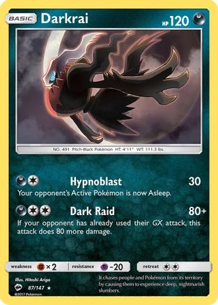 Darkrai (87/147) [Sun & Moon: Burning Shadows] | Silver Goblin