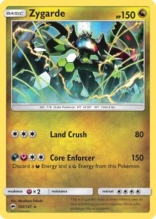 Zygarde (100) Reverse Holofoil - Burning Shadows