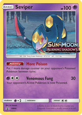 Seviper (SM46) [Sun & Moon: Black Star Promos] | Silver Goblin