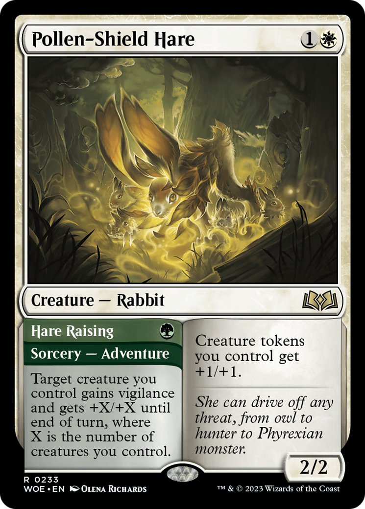 Pollen-Shield Hare // Hare Raising [Wilds of Eldraine] | Silver Goblin