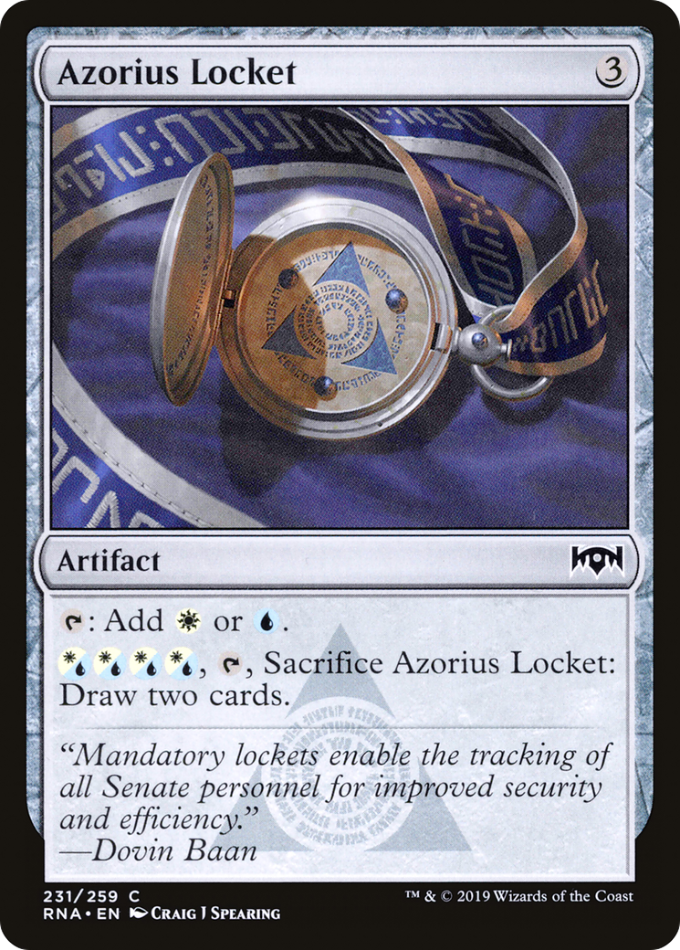 Azorius Locket [Ravnica Allegiance] | Silver Goblin