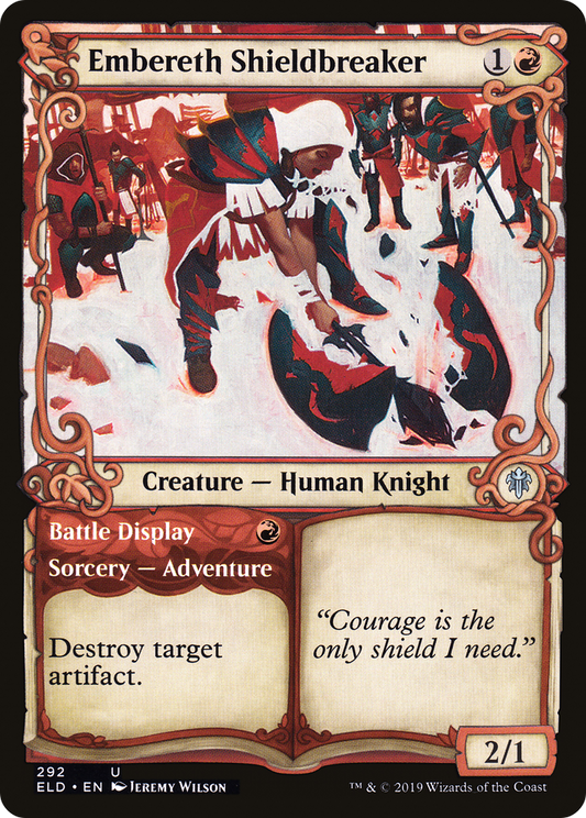 Embereth Shieldbreaker // Battle Display (Showcase) [Throne of Eldraine] Foil