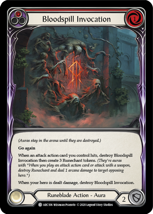 Bloodspill Invocation (Red) Unlimited Edition  (ARC106) - Arcane Rising