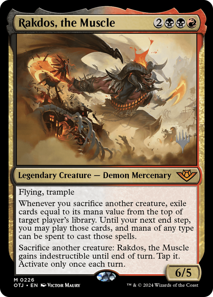 Rakdos, the Muscle (Promo Pack) [Outlaws of Thunder Junction Promos] Foil