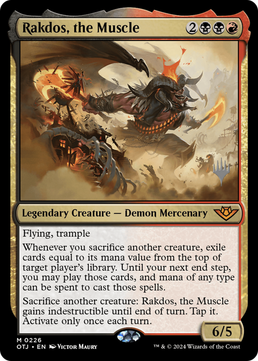 Rakdos, the Muscle (Promo Pack) [Outlaws of Thunder Junction Promos] Foil