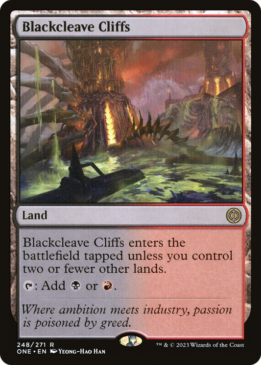 Blackcleave Cliffs [Phyrexia: All Will Be One] Foil