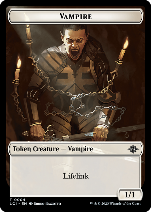 Vampire (0004) // Vampire Demon Double-Sided Token [The Lost Caverns of Ixalan Commander Tokens] Foil