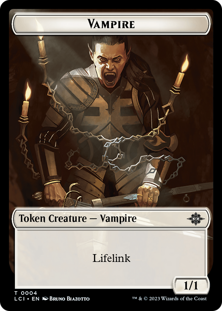 Bat // Vampire (0004) Double-Sided Token [The Lost Caverns of Ixalan Commander Tokens] Foil