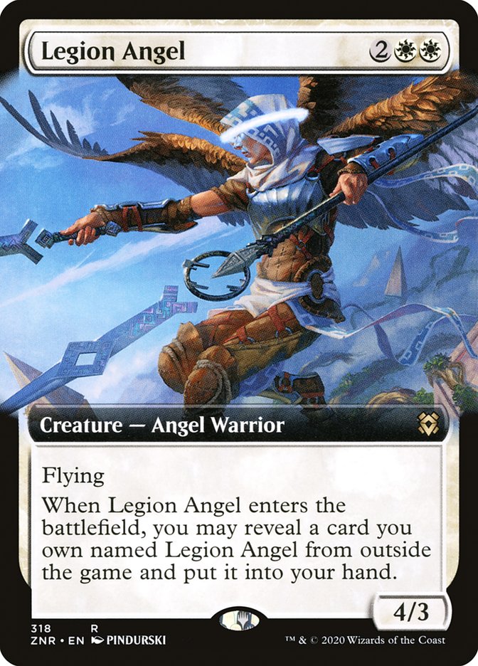 Legion Angel (Extended Art) [Zendikar Rising] | Silver Goblin