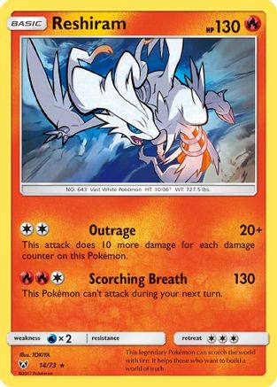 Reshiram (14) Reverse Holofoil - Shining Legends