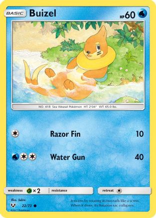 Buizel (22) Reverse Holofoil - Shining Legends