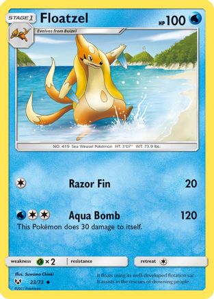 Floatzel (23) Reverse Holofoil - Shining Legends