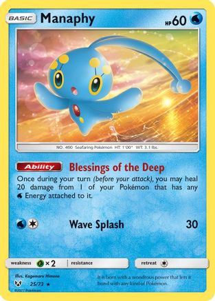 Manaphy (25) Reverse Holofoil - Shining Legends