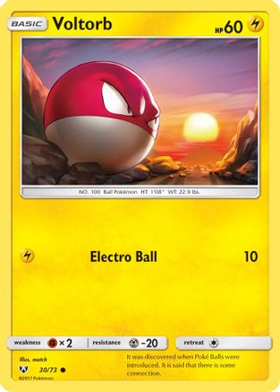 Voltorb (30/73) [Sun & Moon: Shining Legends] Reverse Holofoil