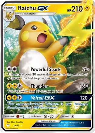 Raichu GX (29) Holofoil - Shining Legends
