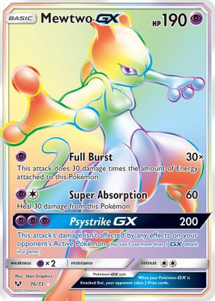 Mewtwo GX (Secret) (76) Holofoil - Shining Legends