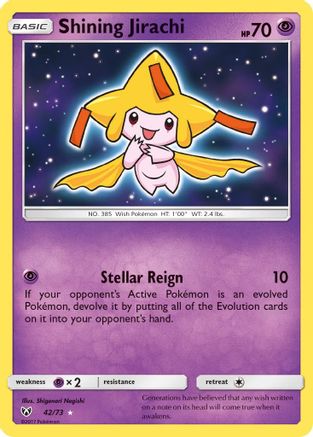 Shining Jirachi (42) Holofoil - Shining Legends