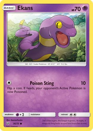 Ekans (36/73) [Sun & Moon: Shining Legends] | Silver Goblin