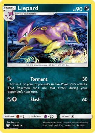 Liepard (49/73) [Sun & Moon: Shining Legends] Reverse Holofoil