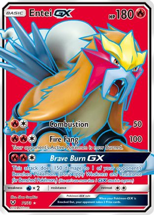 Entei GX (Full Art) (71) Holofoil - Shining Legends