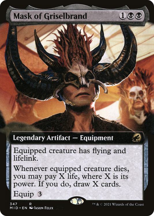 Mask of Griselbrand (Extended Art) [Innistrad: Midnight Hunt] Foil